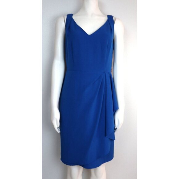 CHETTA B - WOMEN'S BLUE SHEATH DRESS - SIZE 6 - Picture 1 of 8